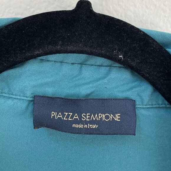 Piazza Sempione 42 Womans Pintuck Pleated Tunic Top Long Sleeve Button Up Shirt - Picture 2 of 10